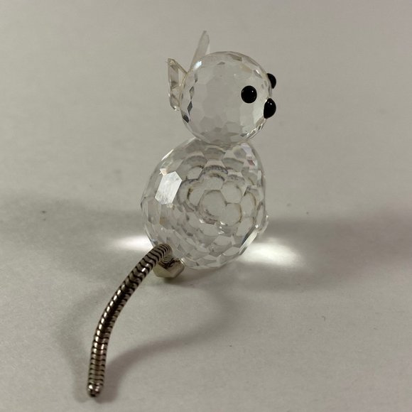 Swarovski Crystal Mini Cat Figurine 1982 metal Chain Austria 1.25 inches - Picture 7 of 9